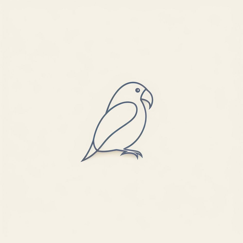 Parrot icon drawing animal sketch.