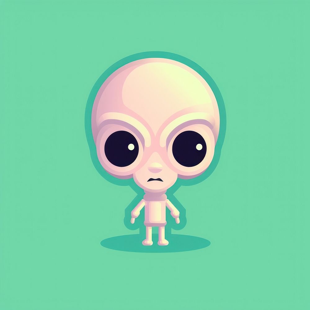 Alien pixel cute representation technology.