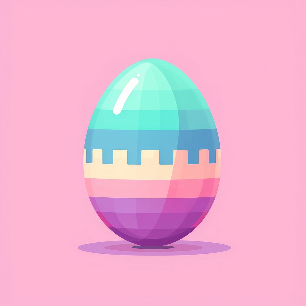 Easter egg pixel shape ball celebration.
