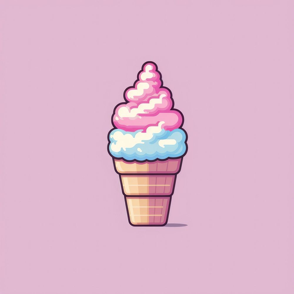 Ice cream pixel dessert food freshness.