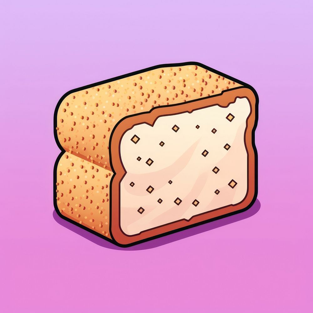 Loaf bread pixel food breakfast freshness.