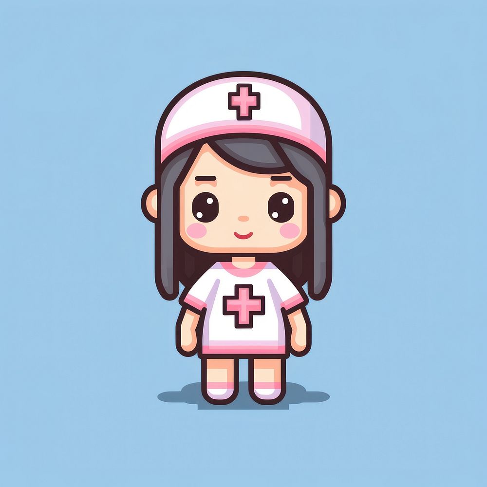 Nurse pixel representation portrait nursing.