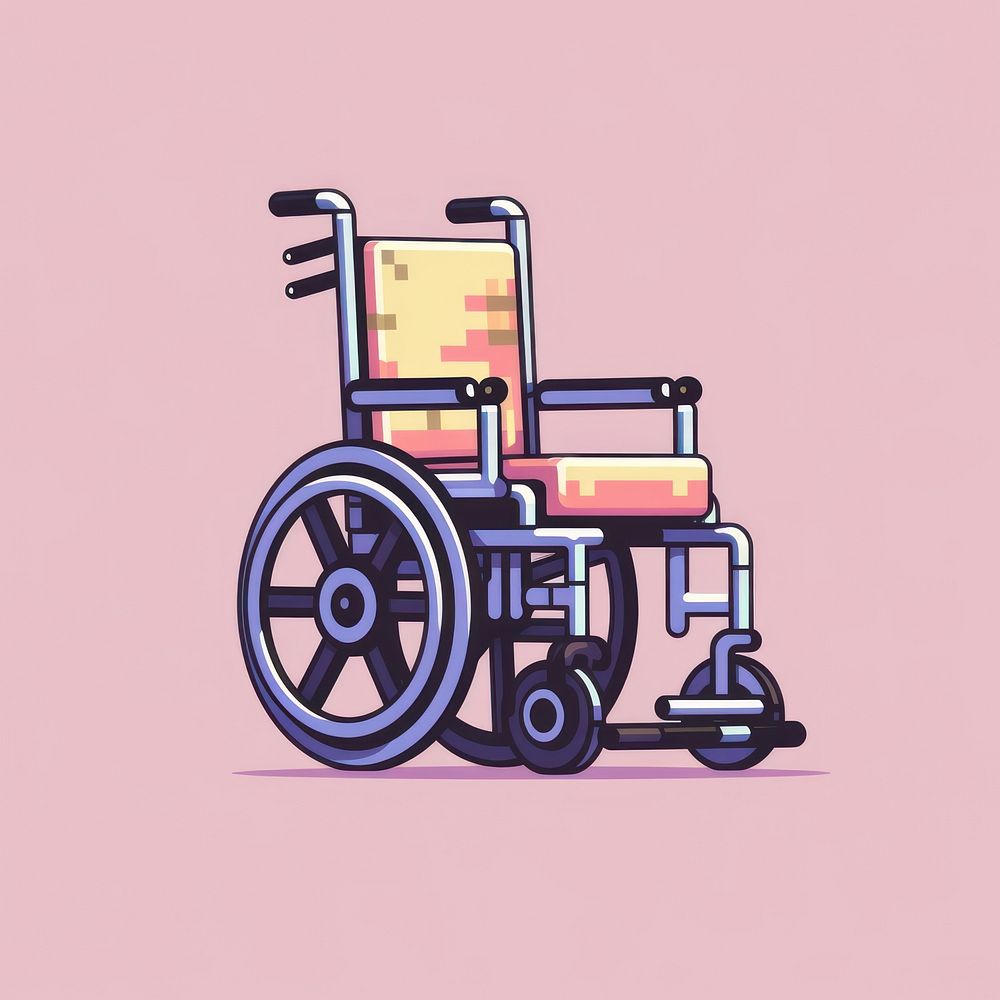 Patient on wheelchair pixel parasports furniture tricycle.