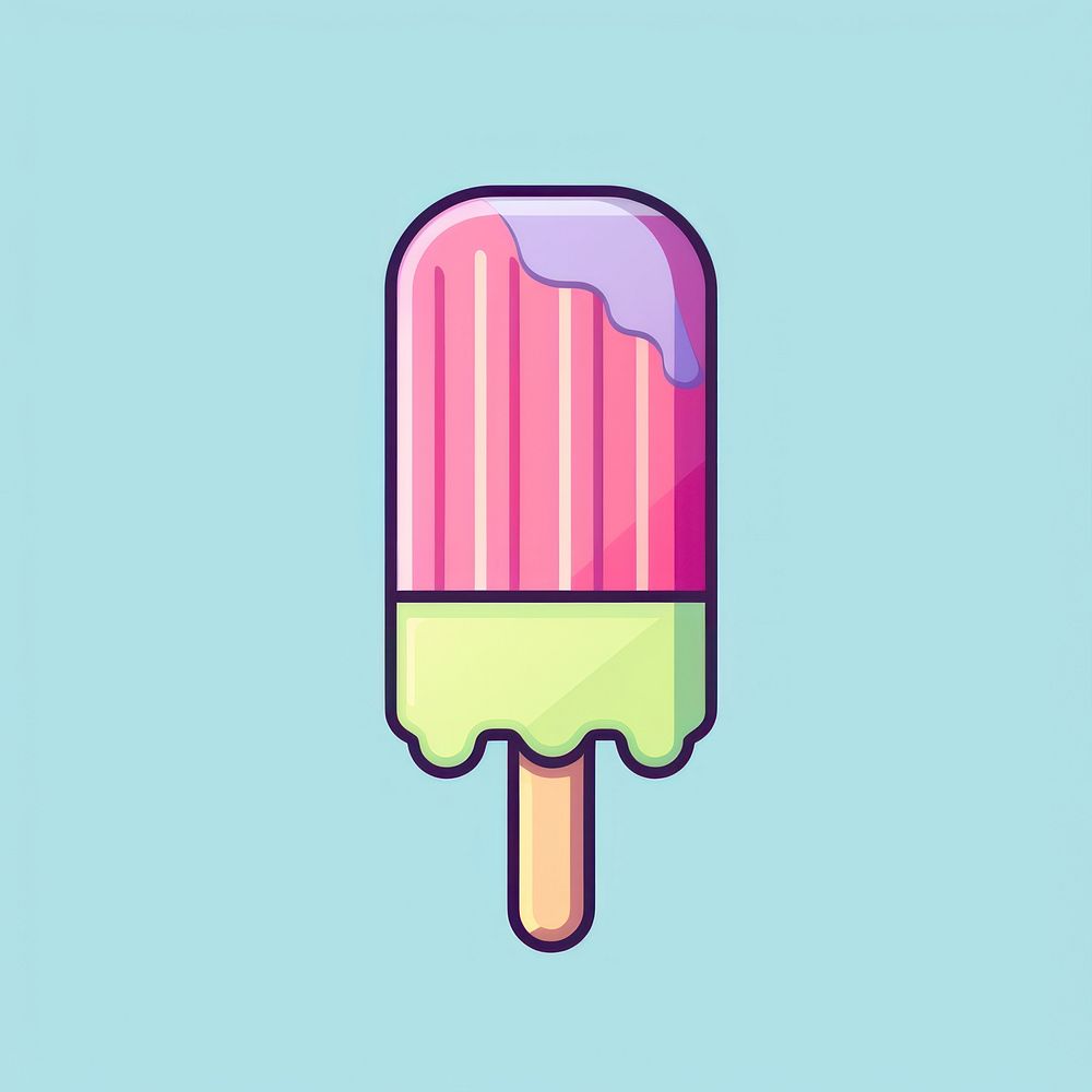Popsicle pixel dessert food lollipop.
