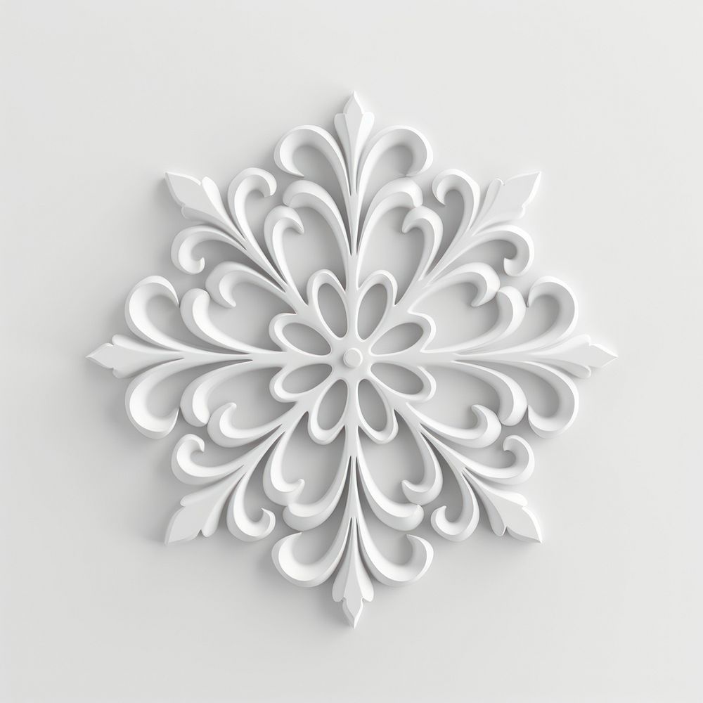 A snowflake white creativity monochrome.