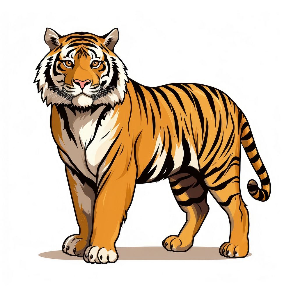 Tiger wildlife cartoon animal. | Premium Photo Illustration - rawpixel