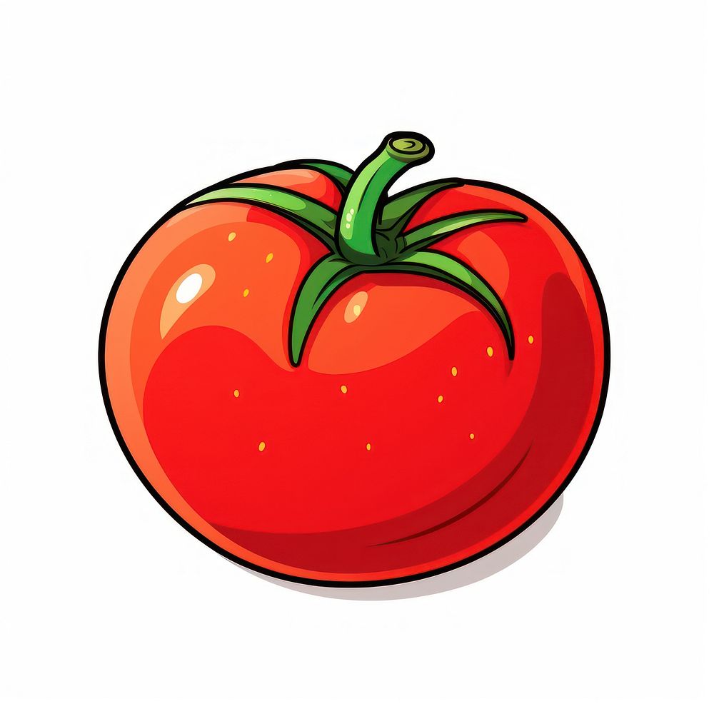 Tomatoes vegetable cartoon plant.