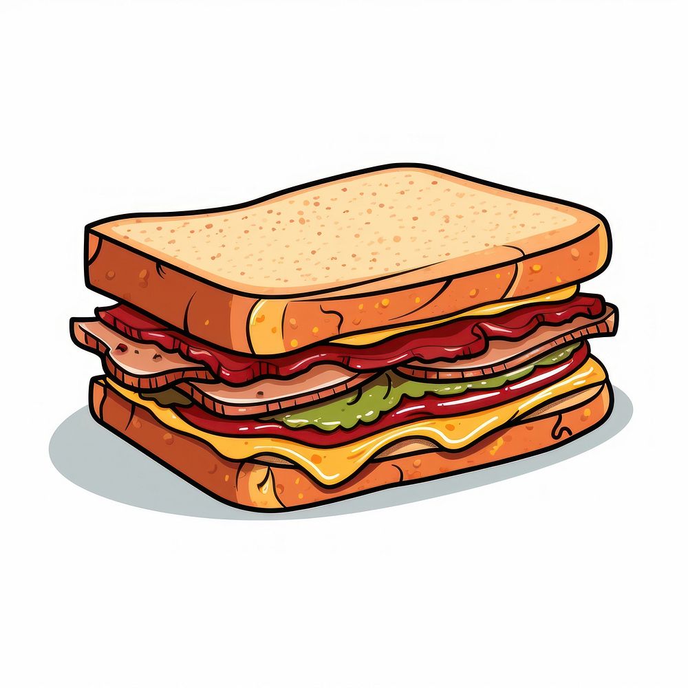 Bacon sandwich bread lunch food.
