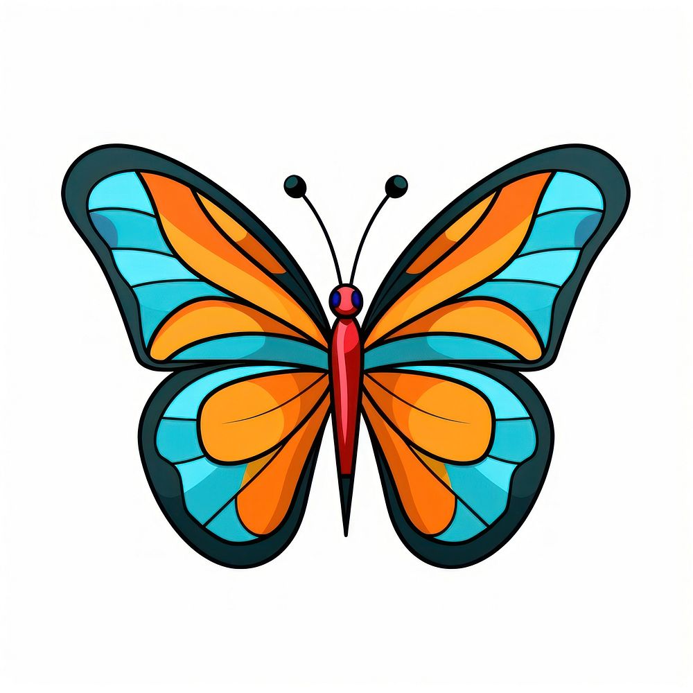 Butterfly cartoon insect animal.
