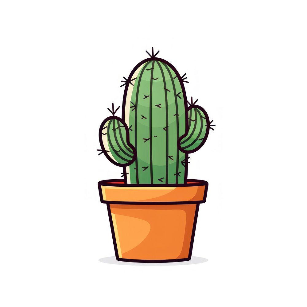 Cactus cartoon plant sharp.