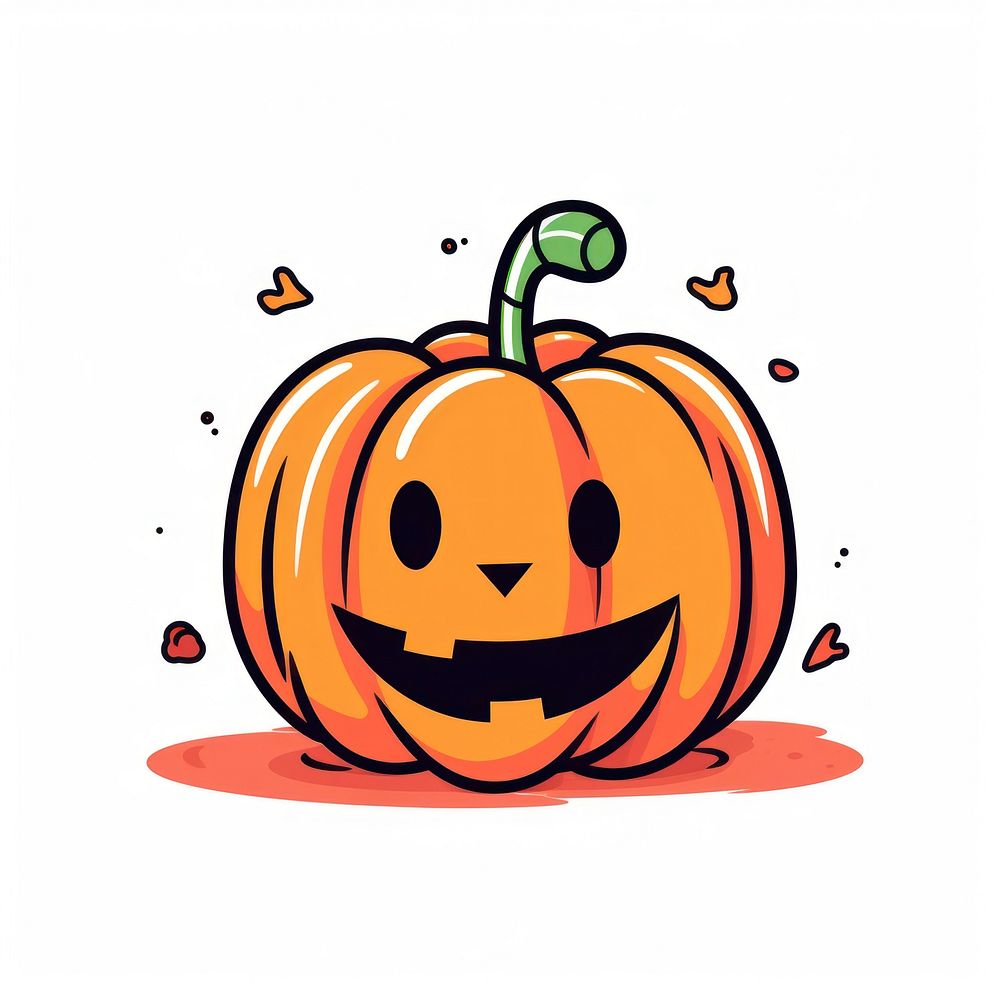 Halloween candy vegetable pumpkin cartoon.
