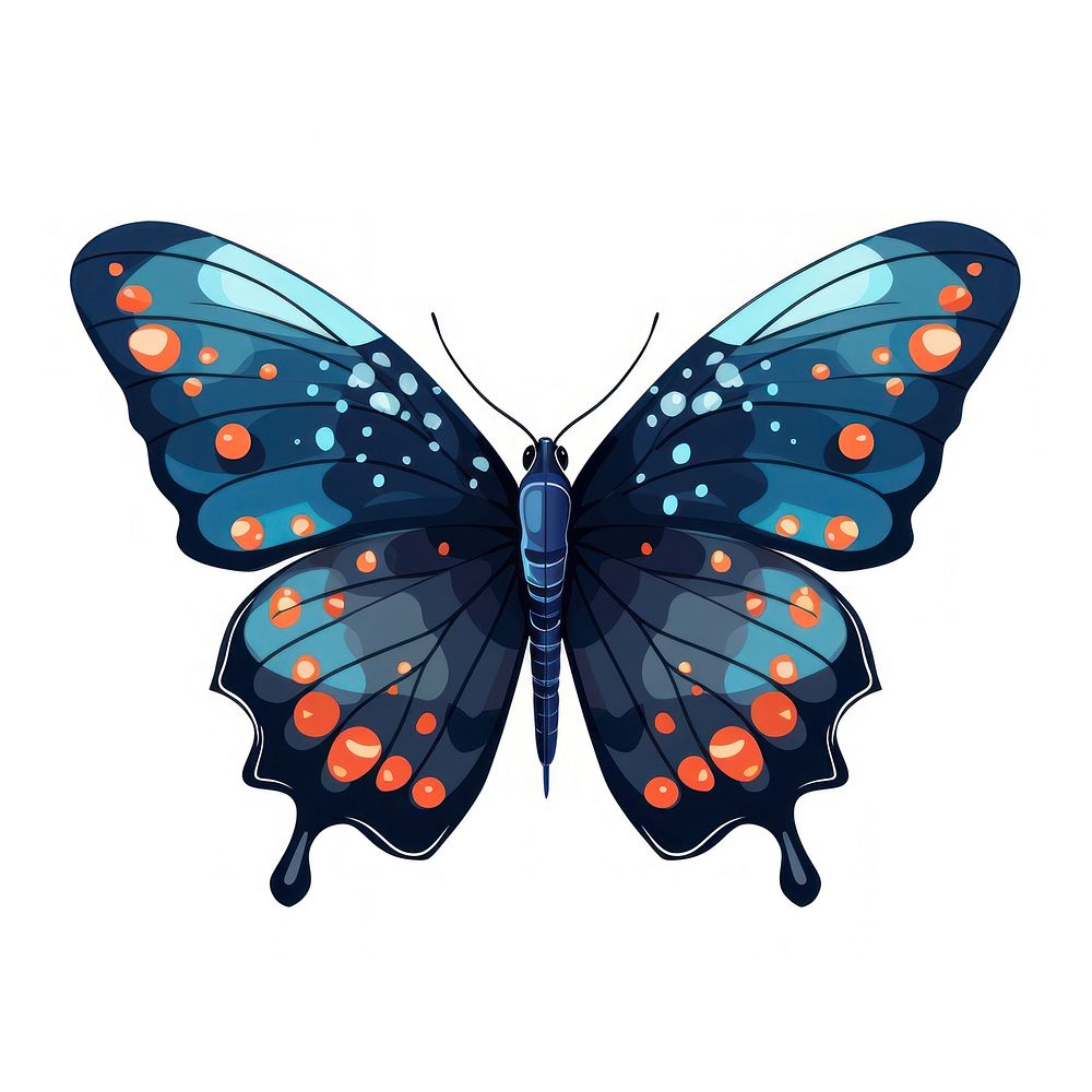 Night butterfly cartoon insect animal.