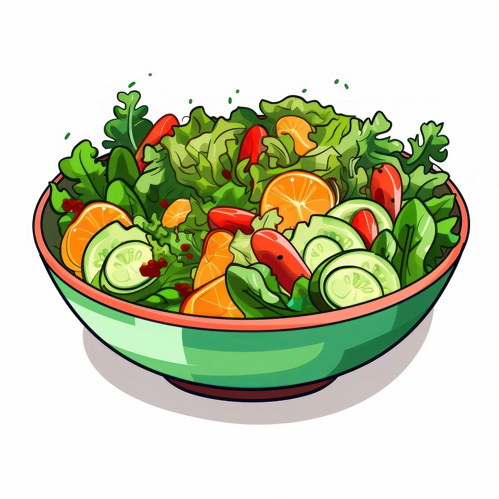 Salad bowl food meal vegetable.