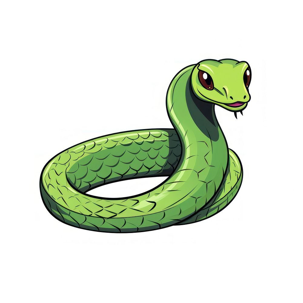 Snake reptile cartoon drawing.