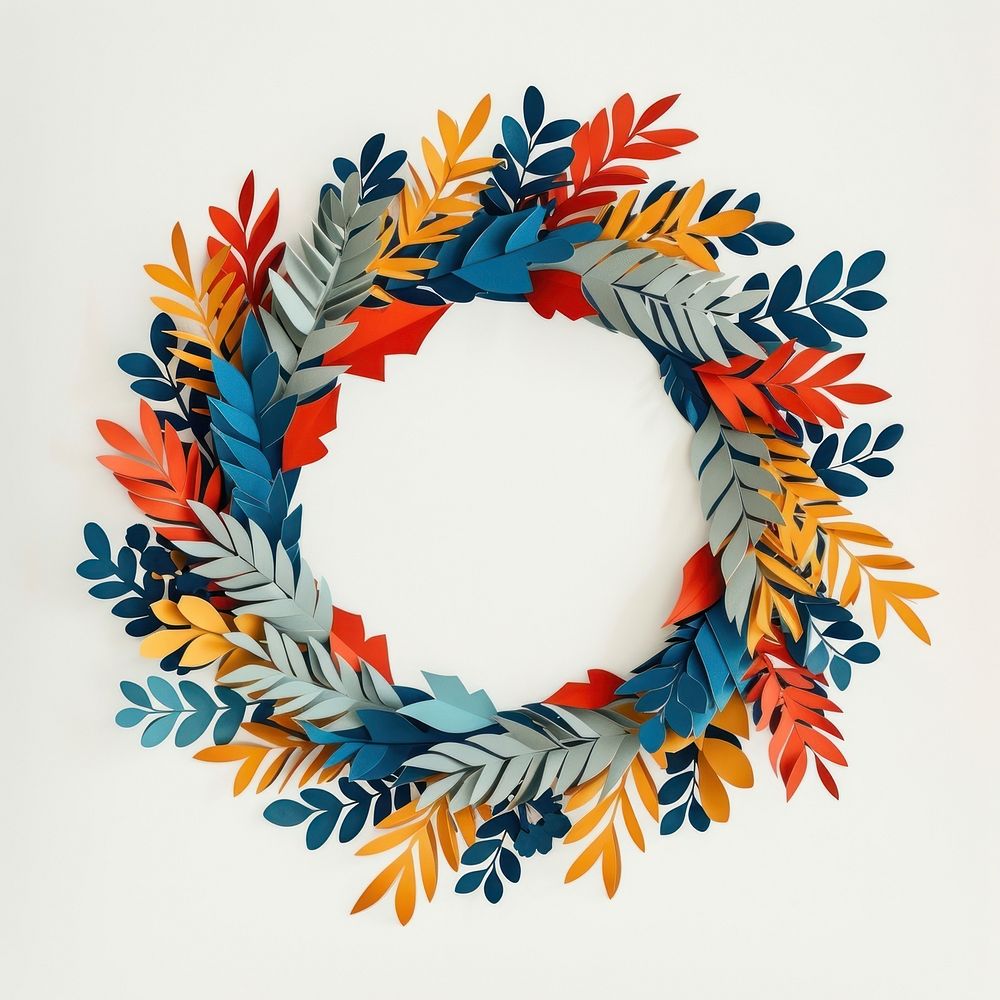 Christmas Wreath circle border wreath art celebration.