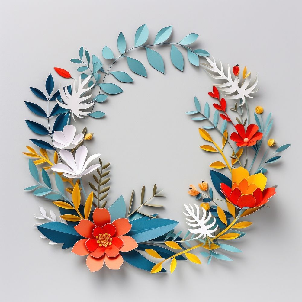 Flower art circle wreath.