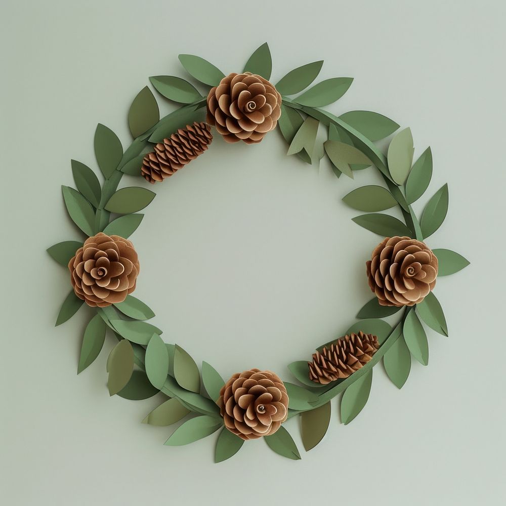 Pine wreath with pine cone jewelry circle plant.