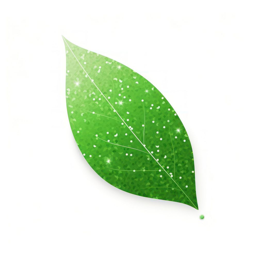 Green leaf icon plant white background growth.