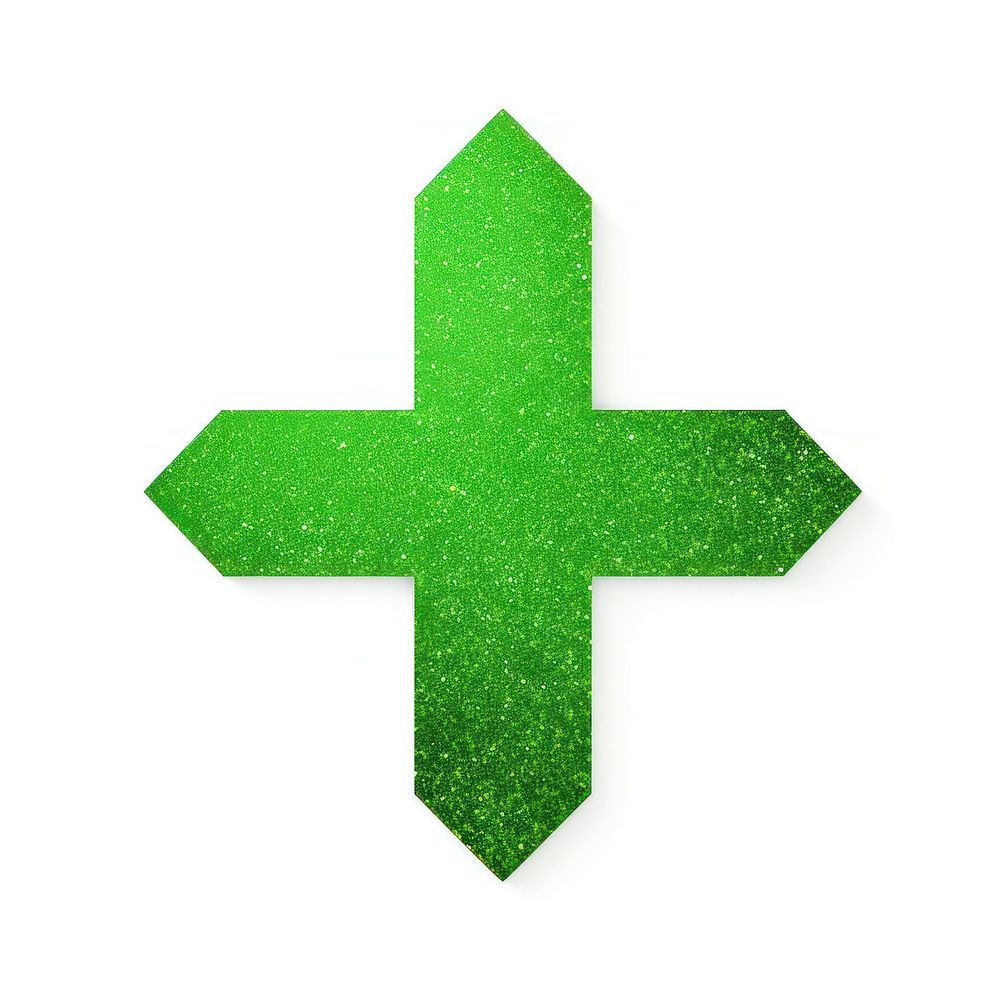 Green plus icon symbol shape cross.