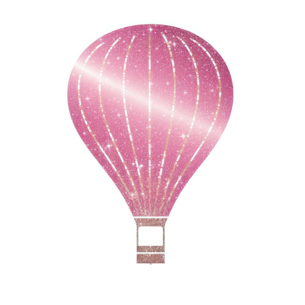 Hot air balloon icon aircraft vehicle transportation.