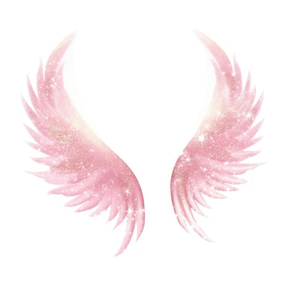 Pink angel wing icon white background accessories accessory.