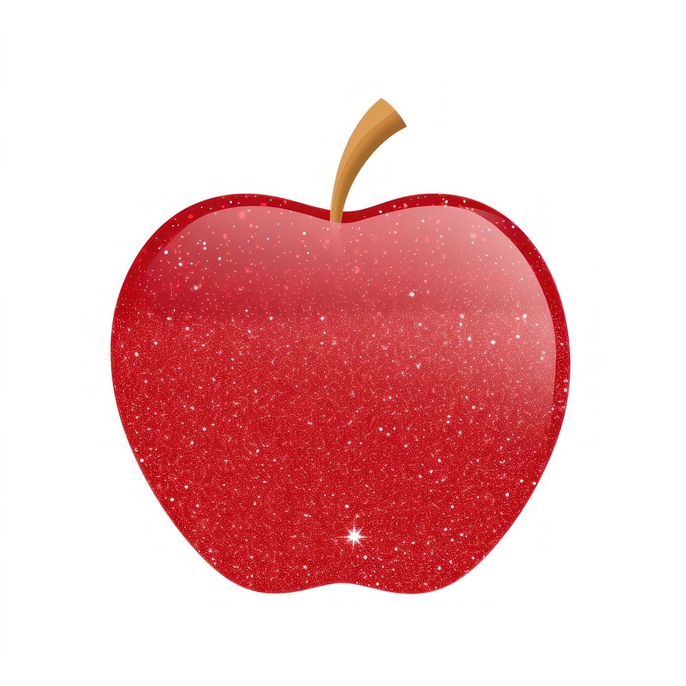 Red apple icon fruit plant food.