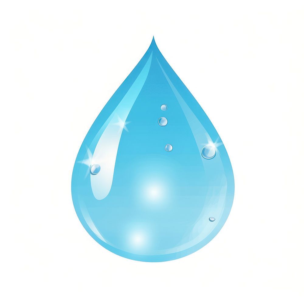 Water drop icon shape white background simplicity.