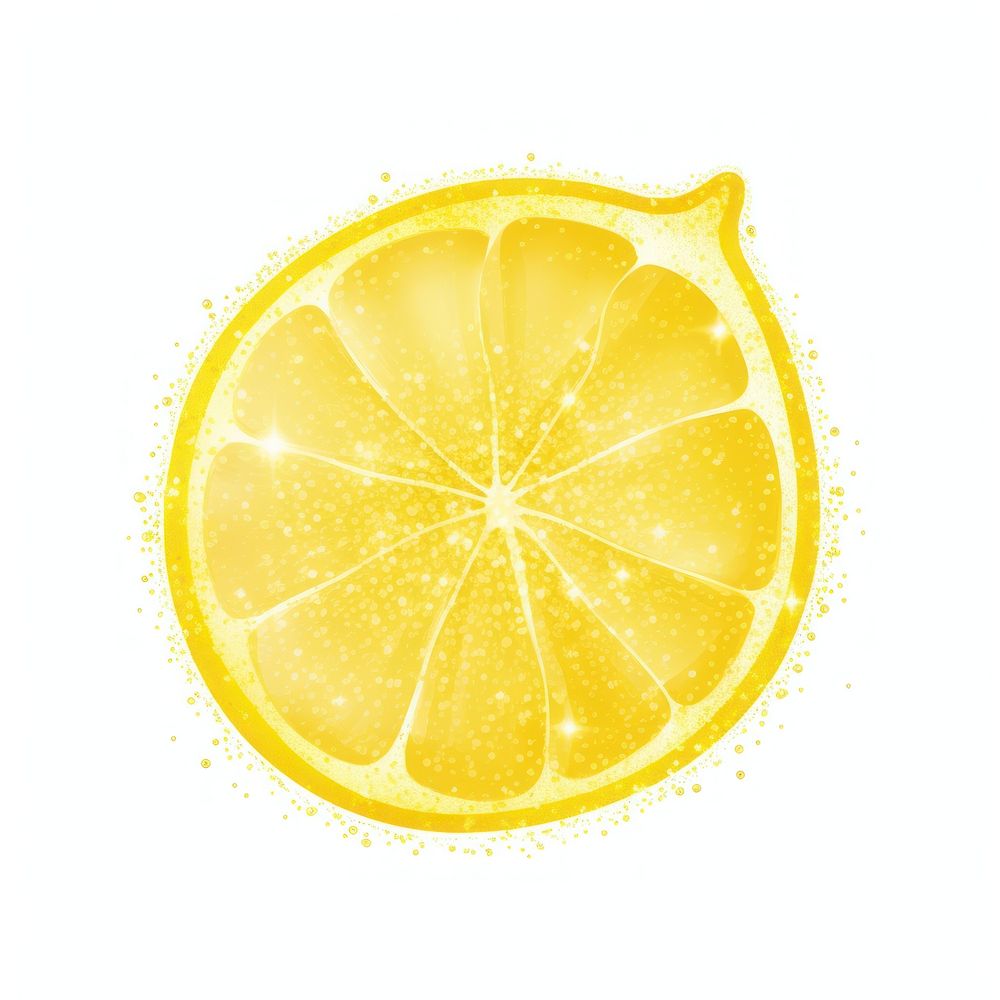 Yellow lemon icon fruit shape food.
