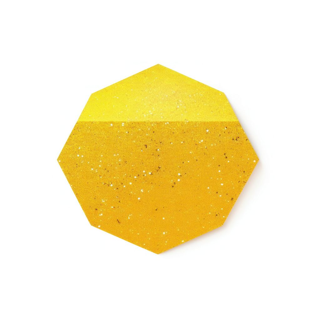 Yellow pentagon icon shape white background simplicity.