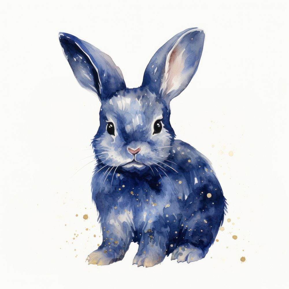 Indigo bunny animal mammal representation.