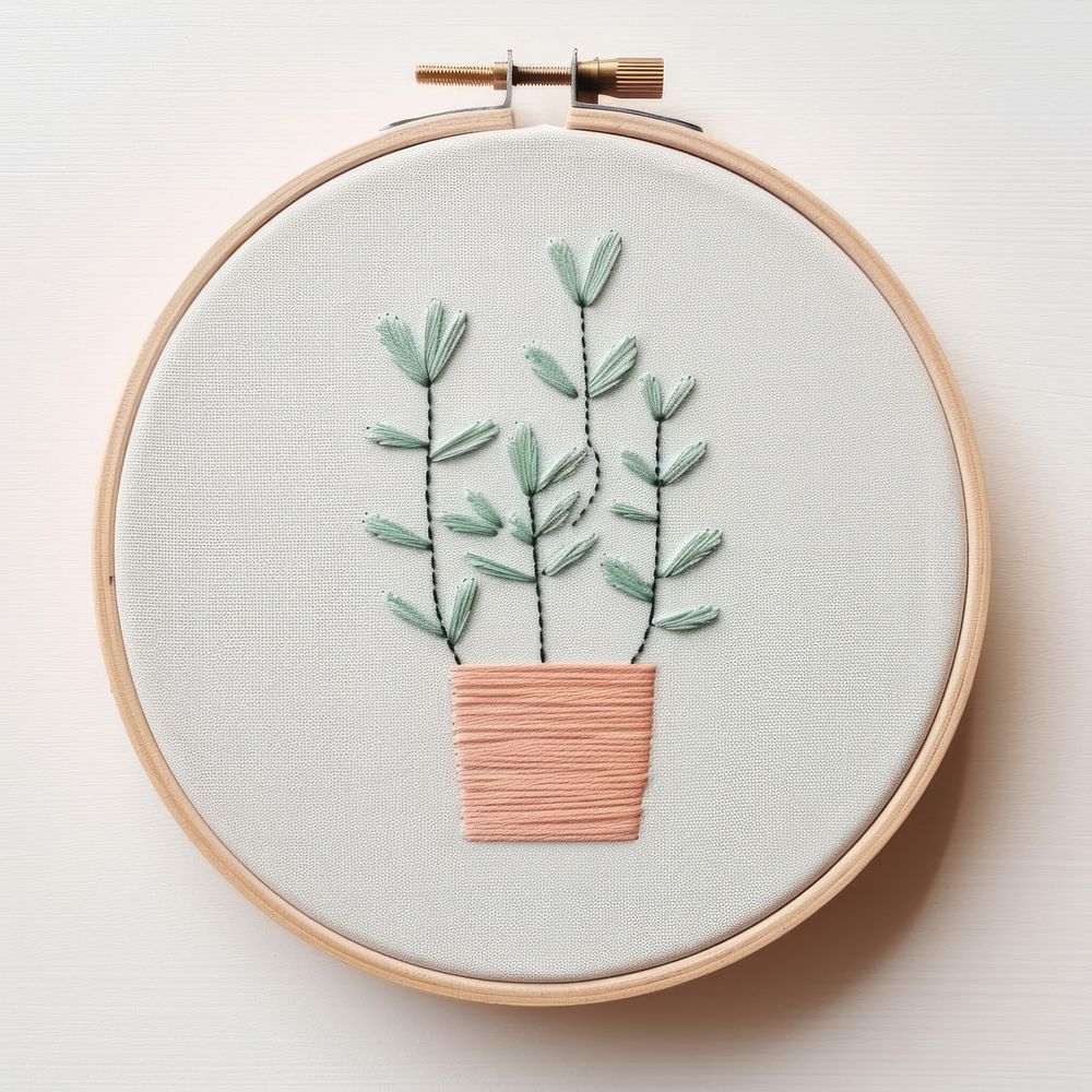 Little plant growth embroidery pattern cross-stitch.