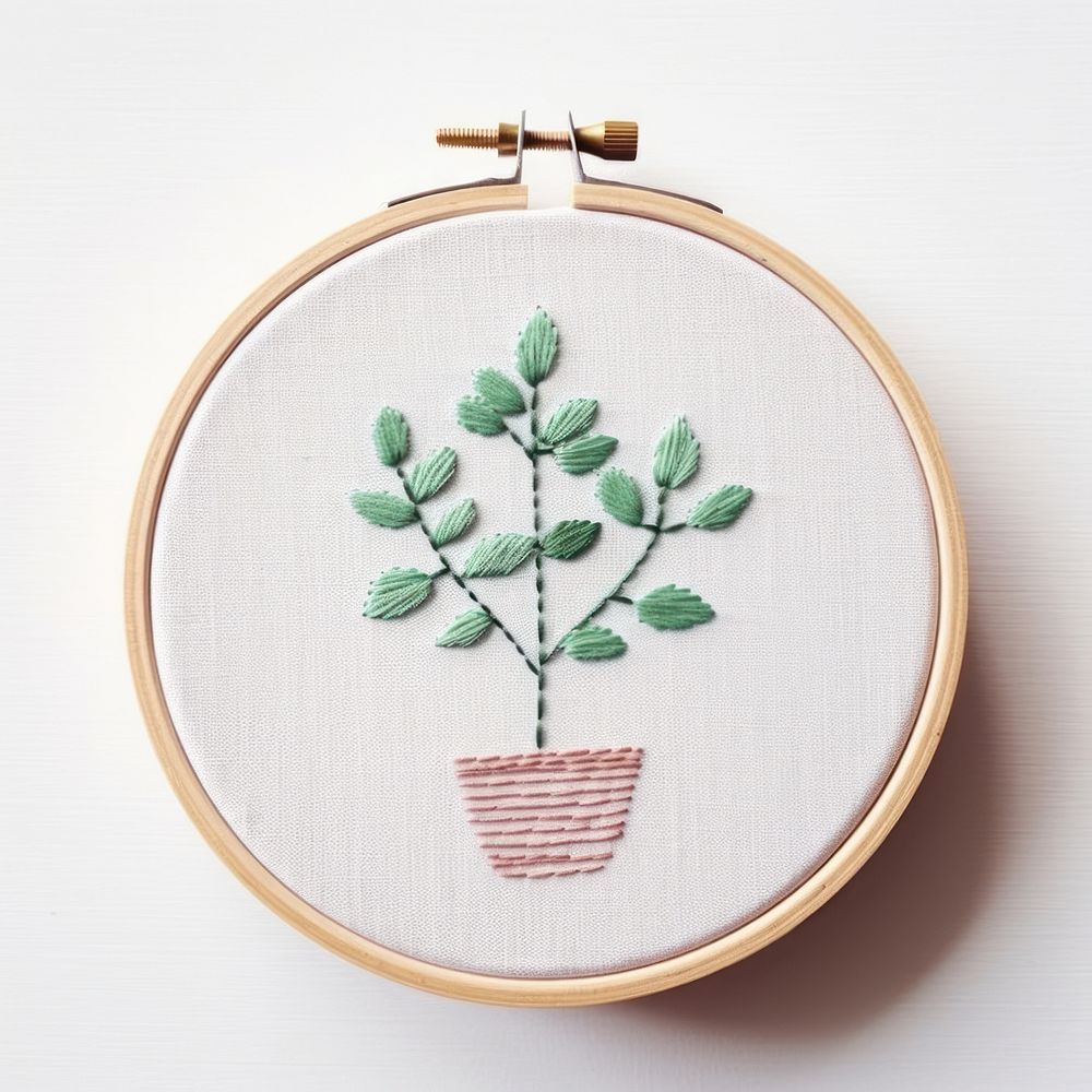 Little plant growth embroidery pattern cross-stitch.