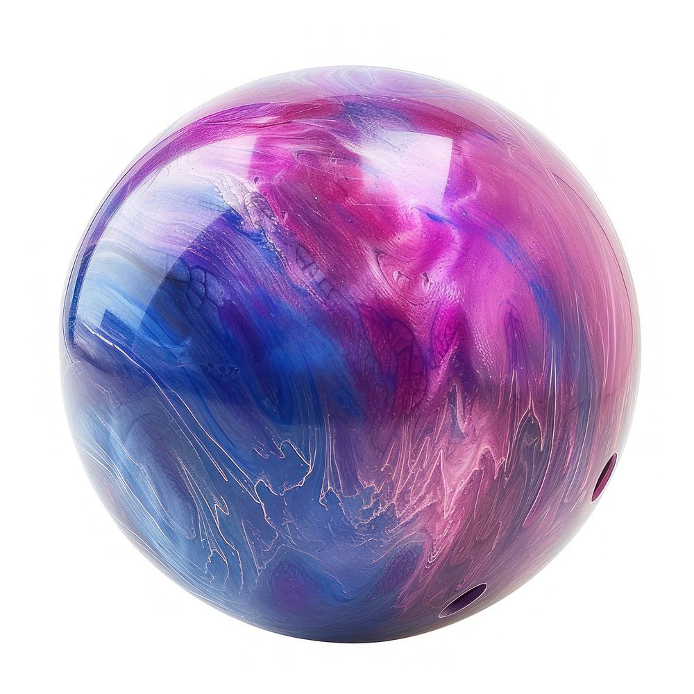 Bowling ball sphere white background recreation.
