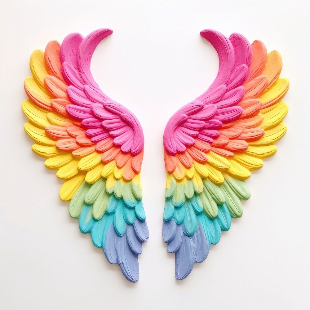 Plasticine of angel wings art confectionery arrangement.