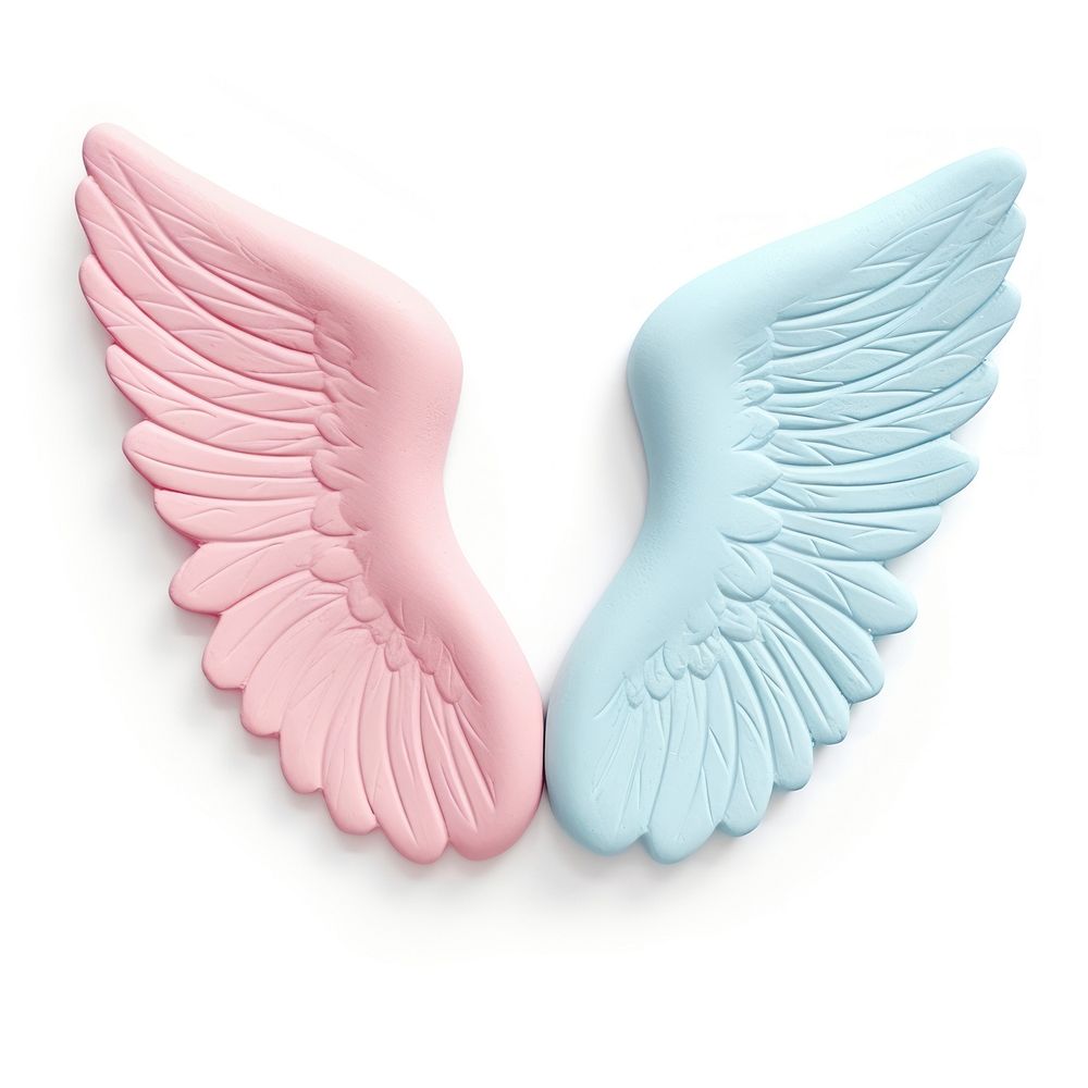 Plasticine of angel wings archangel softness flying.