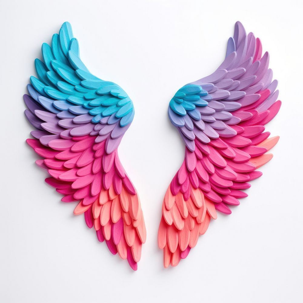 Plasticine of angel wings art lightweight creativity.