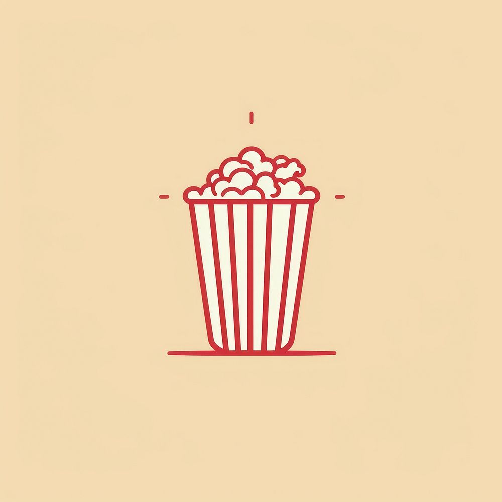 Popcorn icon text cupcake dessert.