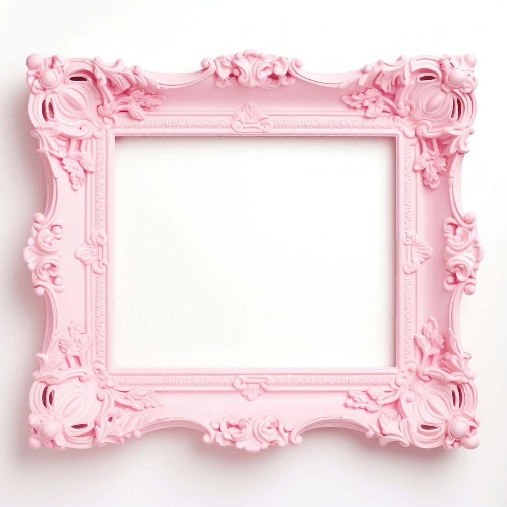 Baroque painting frame white background architecture.