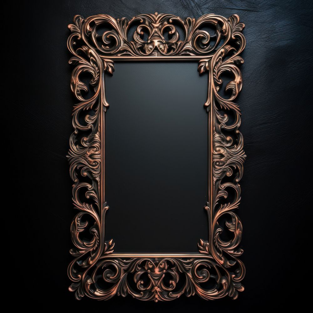 Vintage copper frame photo architecture photography.