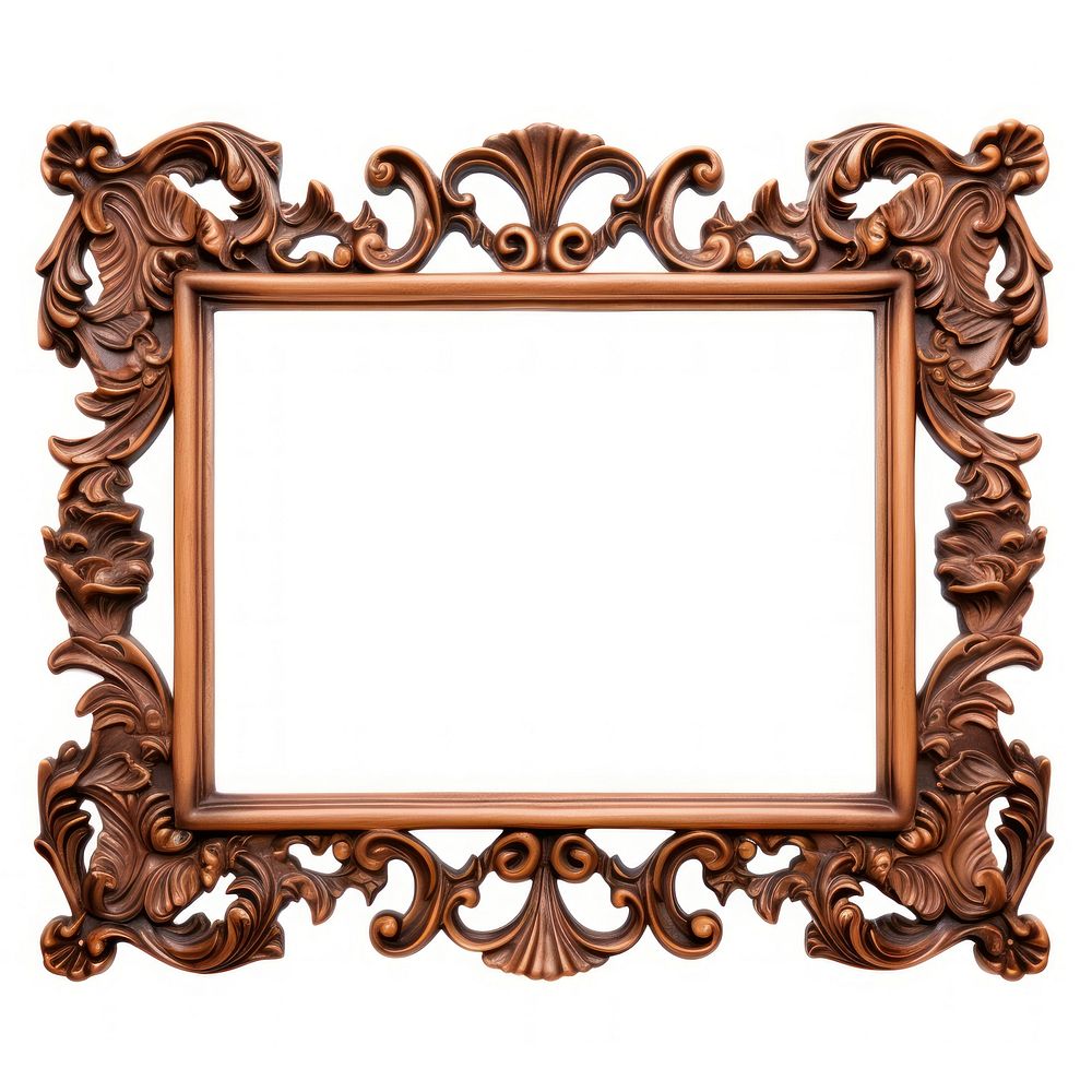 Modern vintage oakwood frame white background architecture.