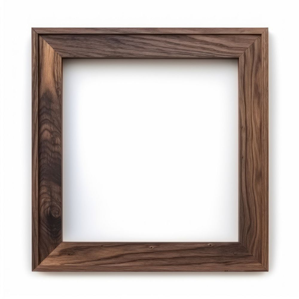 Modern walnut wood backgrounds frame white background.