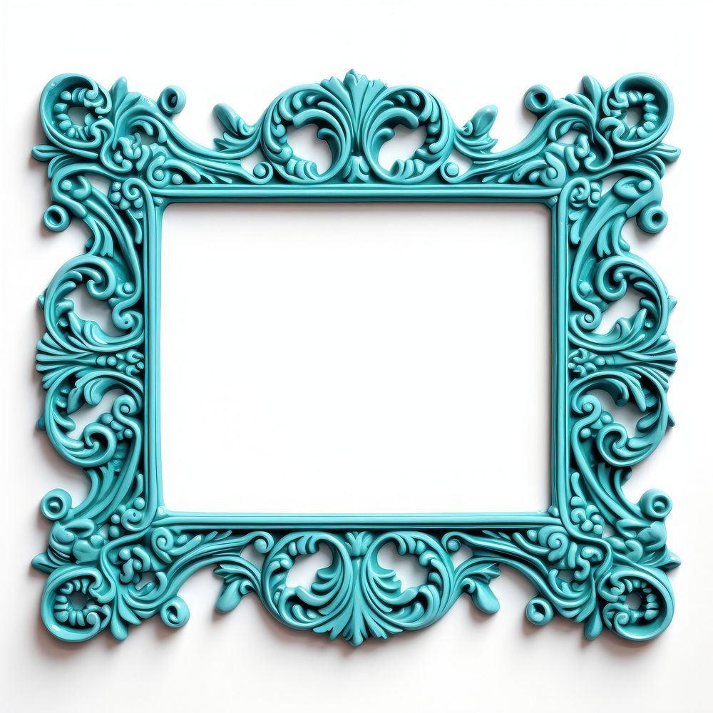 Turquoise cute backgrounds frame white background.