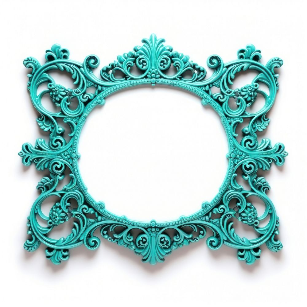 Turquoise cute jewelry white background architecture.