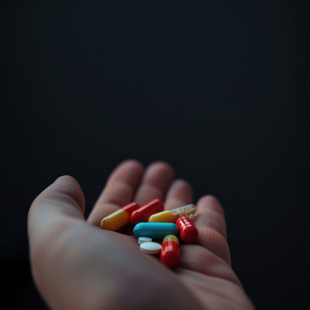 Medicines pill hand medication.