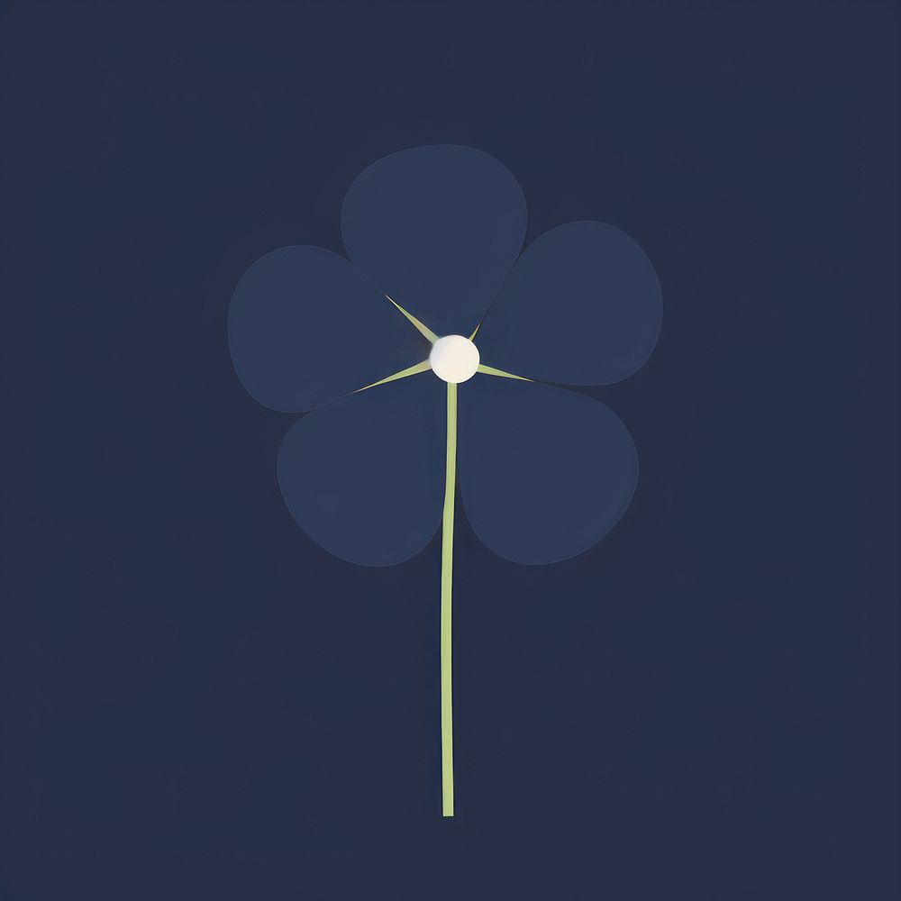 Illustration of clover flower nature blue inflorescence.