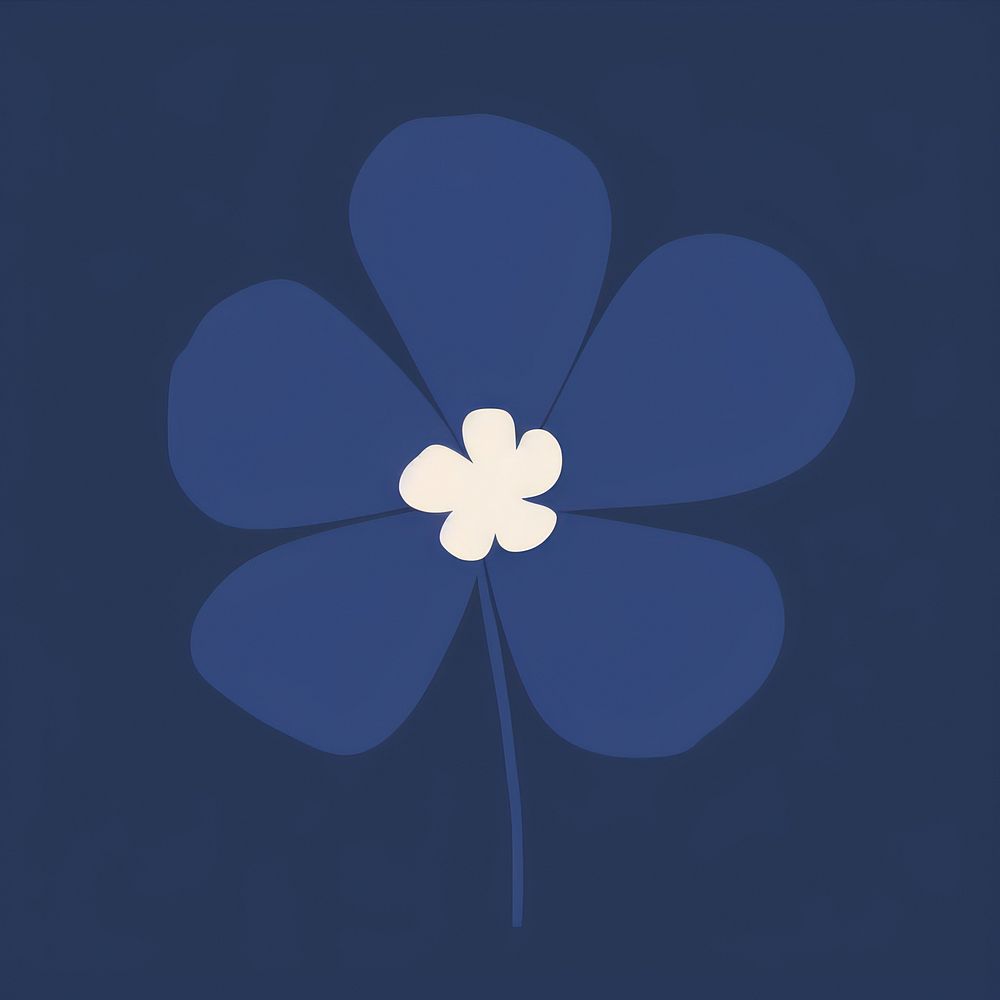 Illustration of a flower blue logo art.