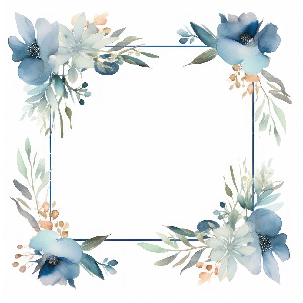 Wedding frame border pattern wreath flower.