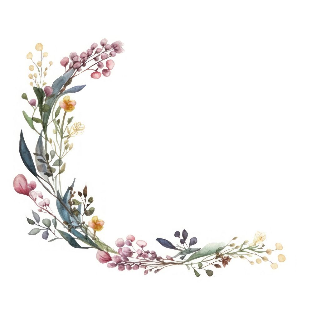 Funeral border pattern flower wreath.