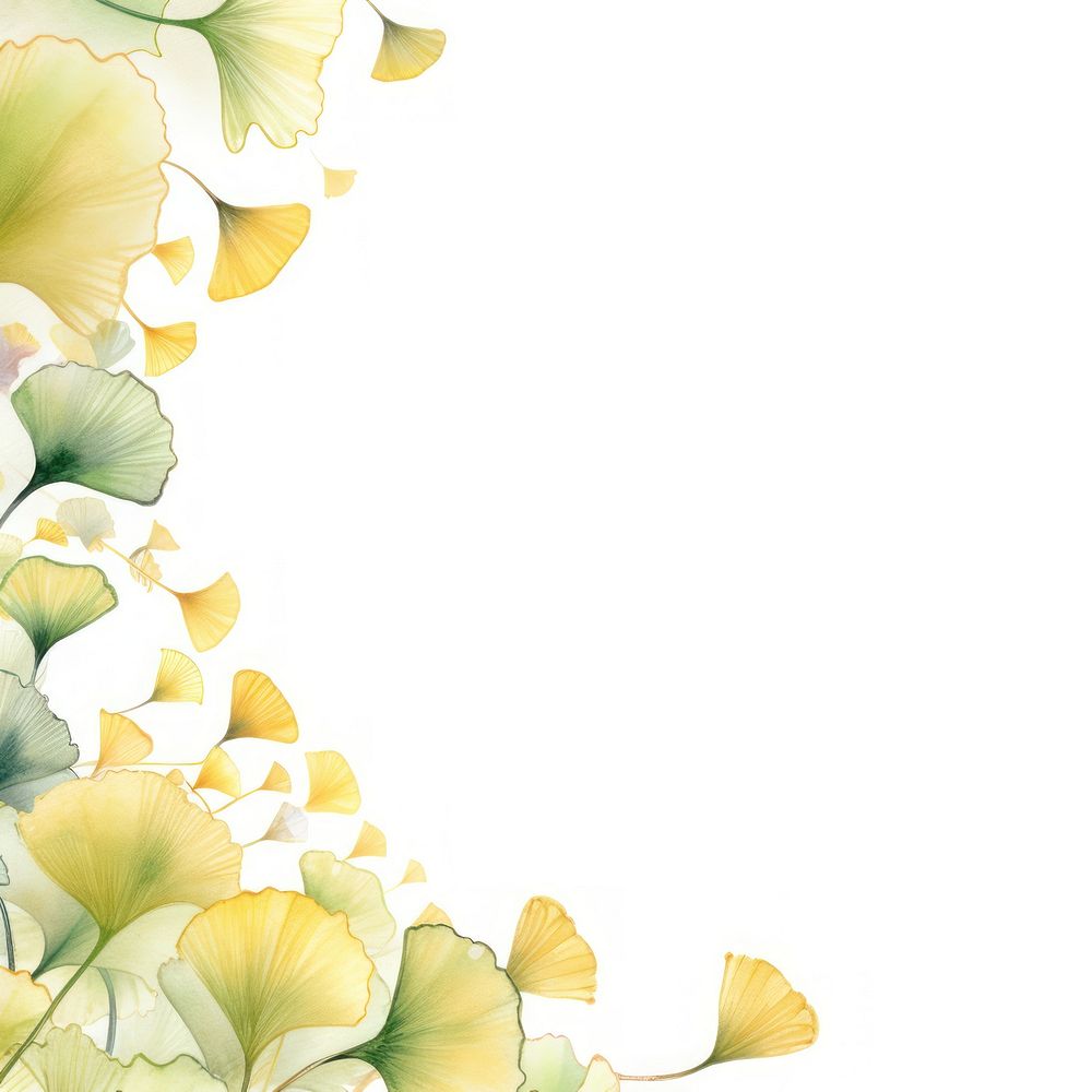 Ginkgo border backgrounds pattern petal.