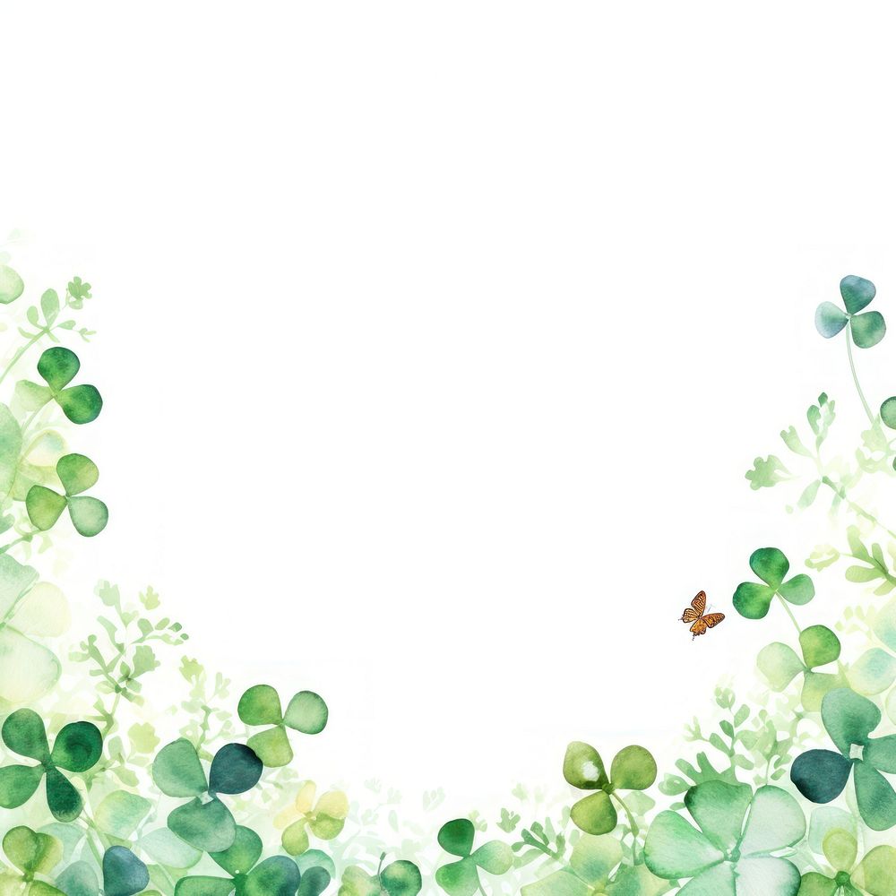 Lucky clover border backgrounds pattern plant.
